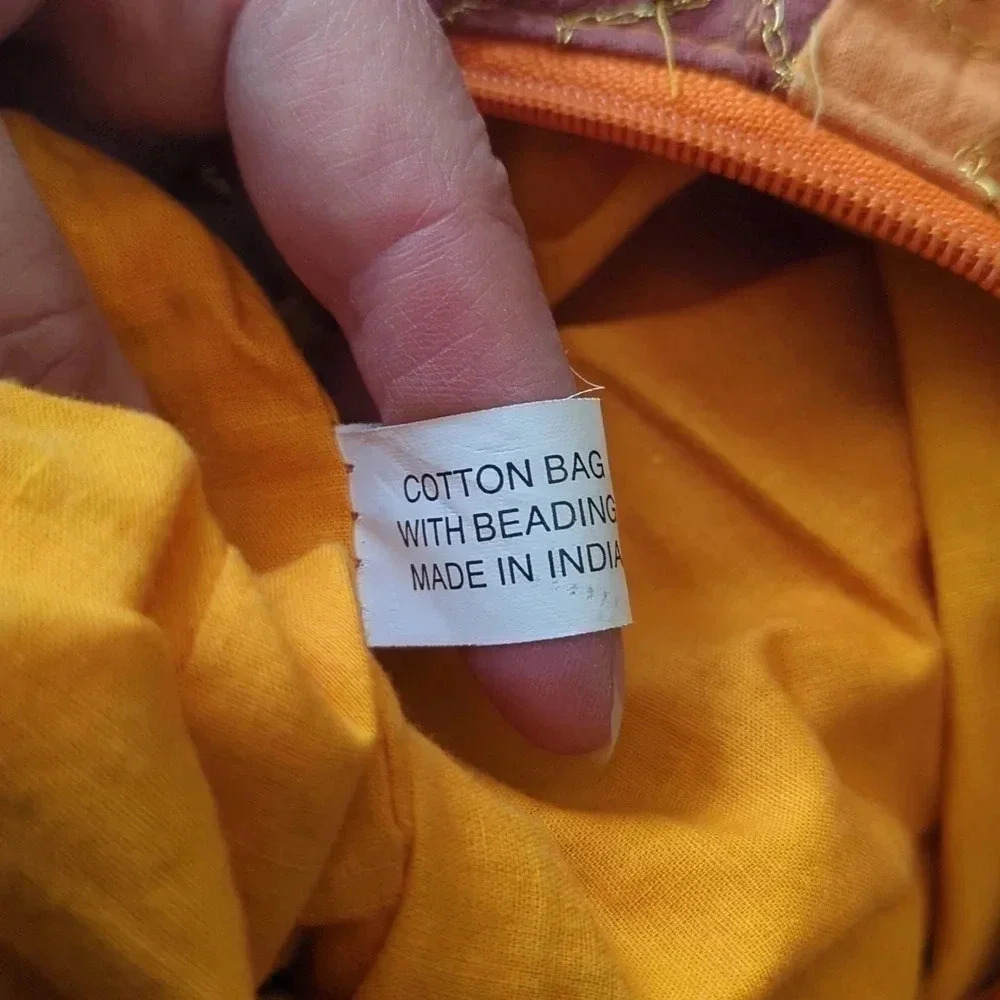 Orange  Sequined purse - Picture 3 of 8